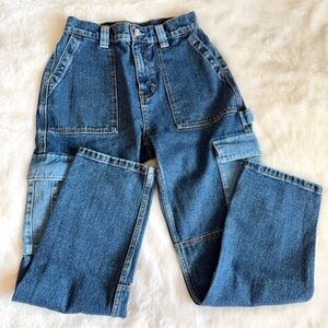 pacsun cargo denim jeans
